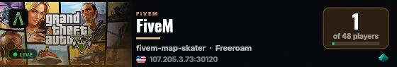 FiveM live status badge