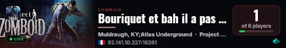 Bouriquet et bah il a pas d'aim live status badge