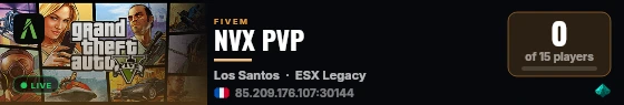 NVX PVP live status badge