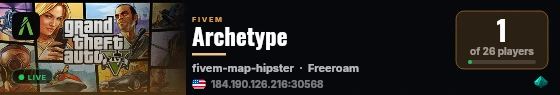 Archetype live status badge