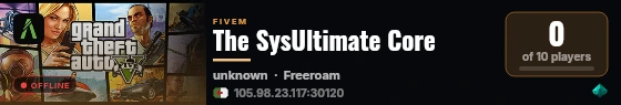 The SysUltimate Core live status badge