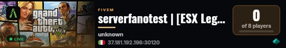 serverfano | [ESX Legacy] live status badge