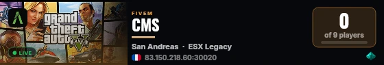 CMS live status badge