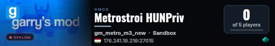 Metrostroi HUNPriv live status badge
