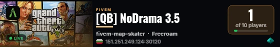 [QB] NoDrama 3.5 live status badge