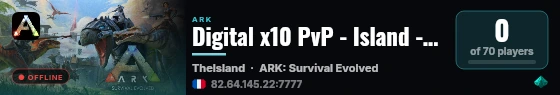 Digital x10 PvP - Island - (v361.7) live status badge