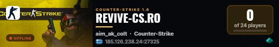 REVIVE-CS.RO live status badge