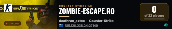 ZOMBIE-ESCAPE.RO live status badge