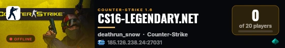 CS16-LEGENDARY.NET live status badge