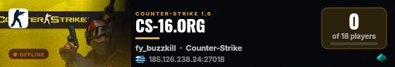 CS-16.ORG live status badge