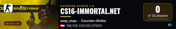 CS16-IMMORTAL.NET live status badge
