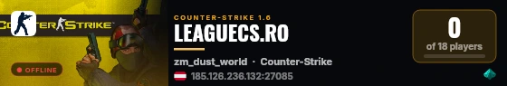 LEAGUECS.RO live status badge