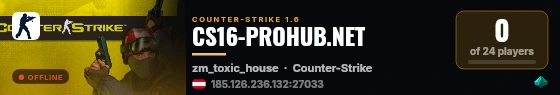 CS16-PROHUB.NET live status badge