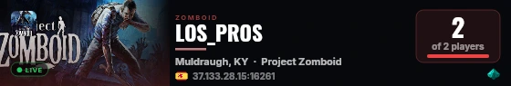 LOS_PROS live status badge