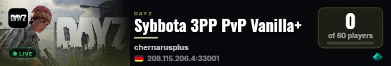 Sybbota 3PP PvP Vanilla+ live status badge