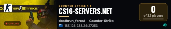 CS16-SERVERS.NET live status badge