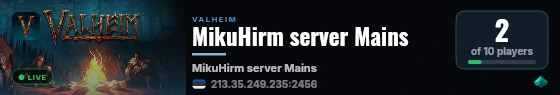 MikuHirm server Mains live status badge