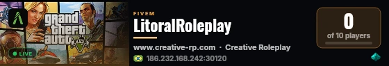LitoralRoleplay live status badge