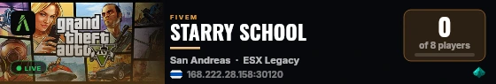 STARRY SCHOOL live status badge