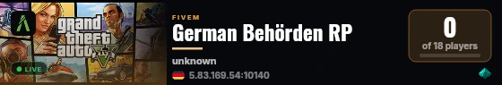 German Behörden RP [TXADMIN] live status badge