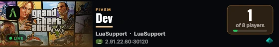 Dev live status badge