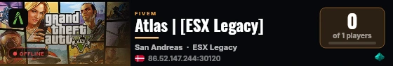 Atlas | [ESX Legacy] live status badge