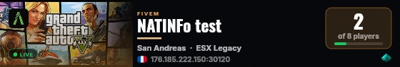 NATINFo test live status badge