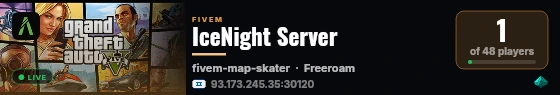 IceNight Server live status badge