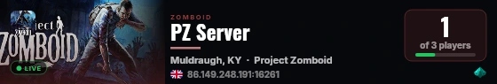 PZ Server live status badge