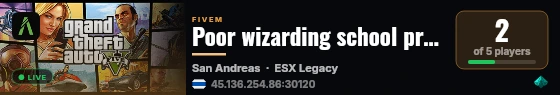 Poor wizarding school project live status badge