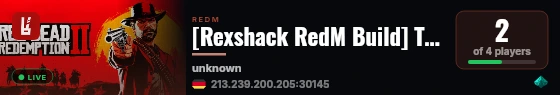 [Rexshack RedM Build] The Long Ride live status badge