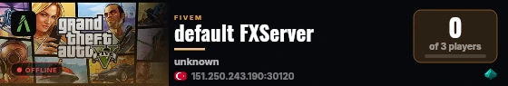 default FXServer live status badge