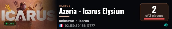 Azeria - Icarus Elysium live status badge