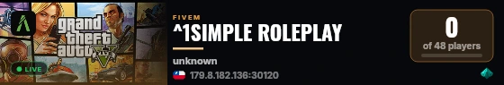 ^1SIMPLE ROLEPLAY live status badge