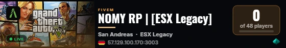 NOMY RP | [ESX Legacy] live status badge