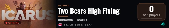 Two Bears High Fiving live status badge