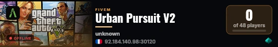 Urban Pursuit V2 live status badge