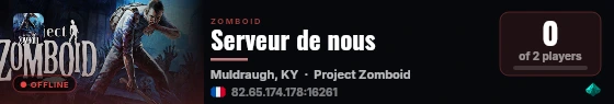Serveur de nous live status badge