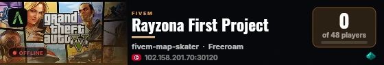 Rayzona First Project live status badge