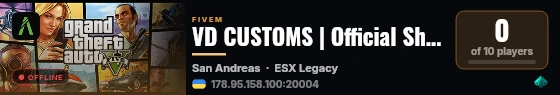 VD CUSTOMS | Official Showcase live status badge