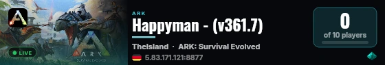 Happyman - (v361.7) live status badge