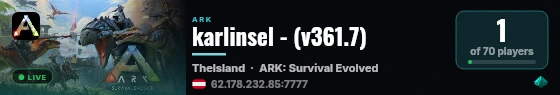 karlinsel - (v361.7) live status badge