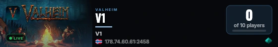V1 live status badge