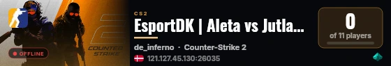 EsportDK | Aleta vs Jutland_Juggernauts live status badge