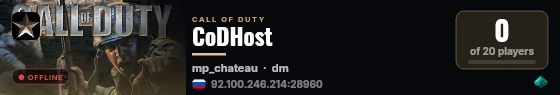 CoDHost live status badge