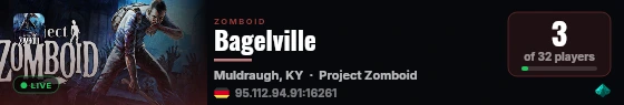 Bagelville live status badge