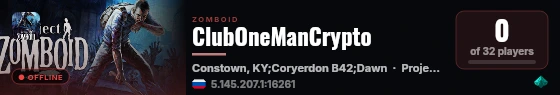 ClubOneManCrypto live status badge