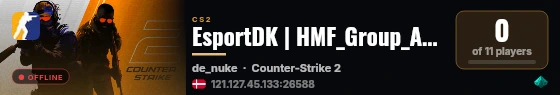 EsportDK | HMF_Group_AS vs Zealand_Pharma_CS_Division live status badge