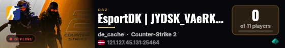 EsportDK | JYDSK_VAeRKTOeJ vs Arla_Hobro live status badge