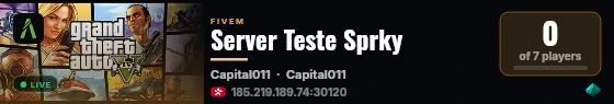 Server Teste Sprky live status badge